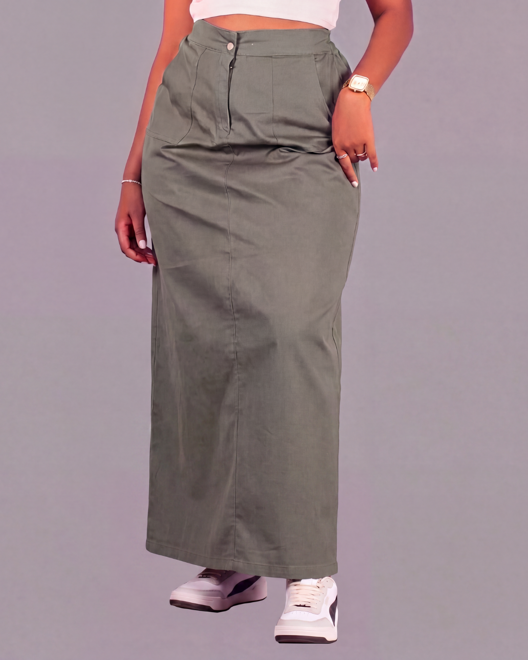 Women's A-Line Midi Skirt