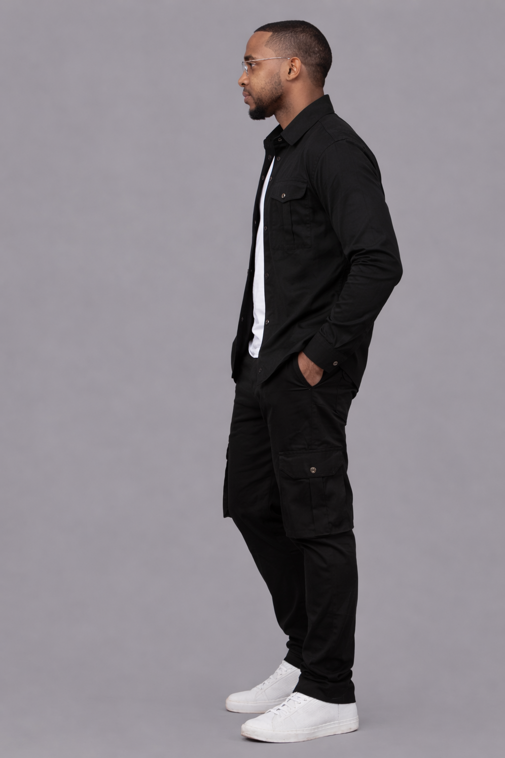 Cotton Twill Shirt &amp; Cargo Pants Set