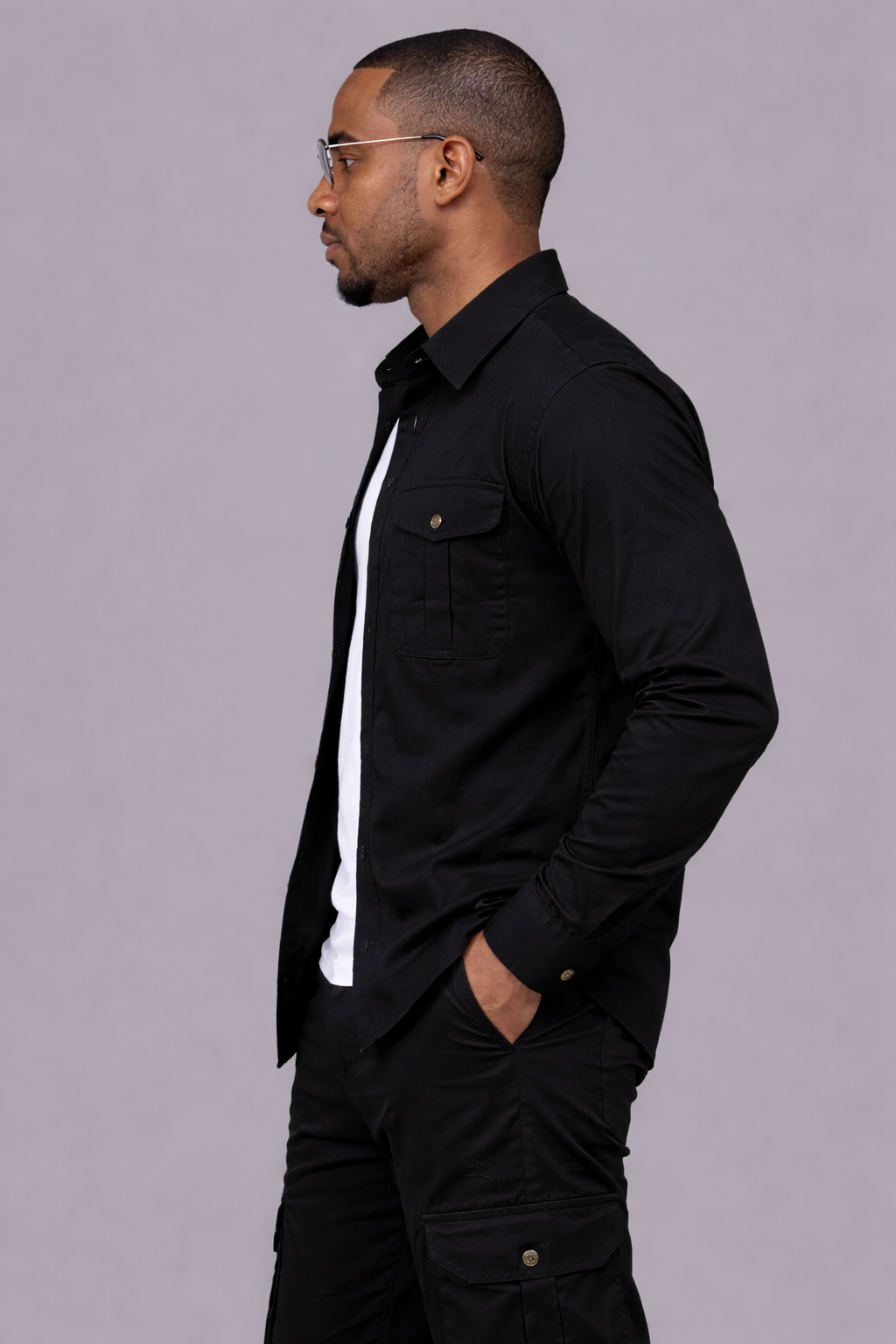 Cotton Twill Shirt &amp; Cargo Pants Set