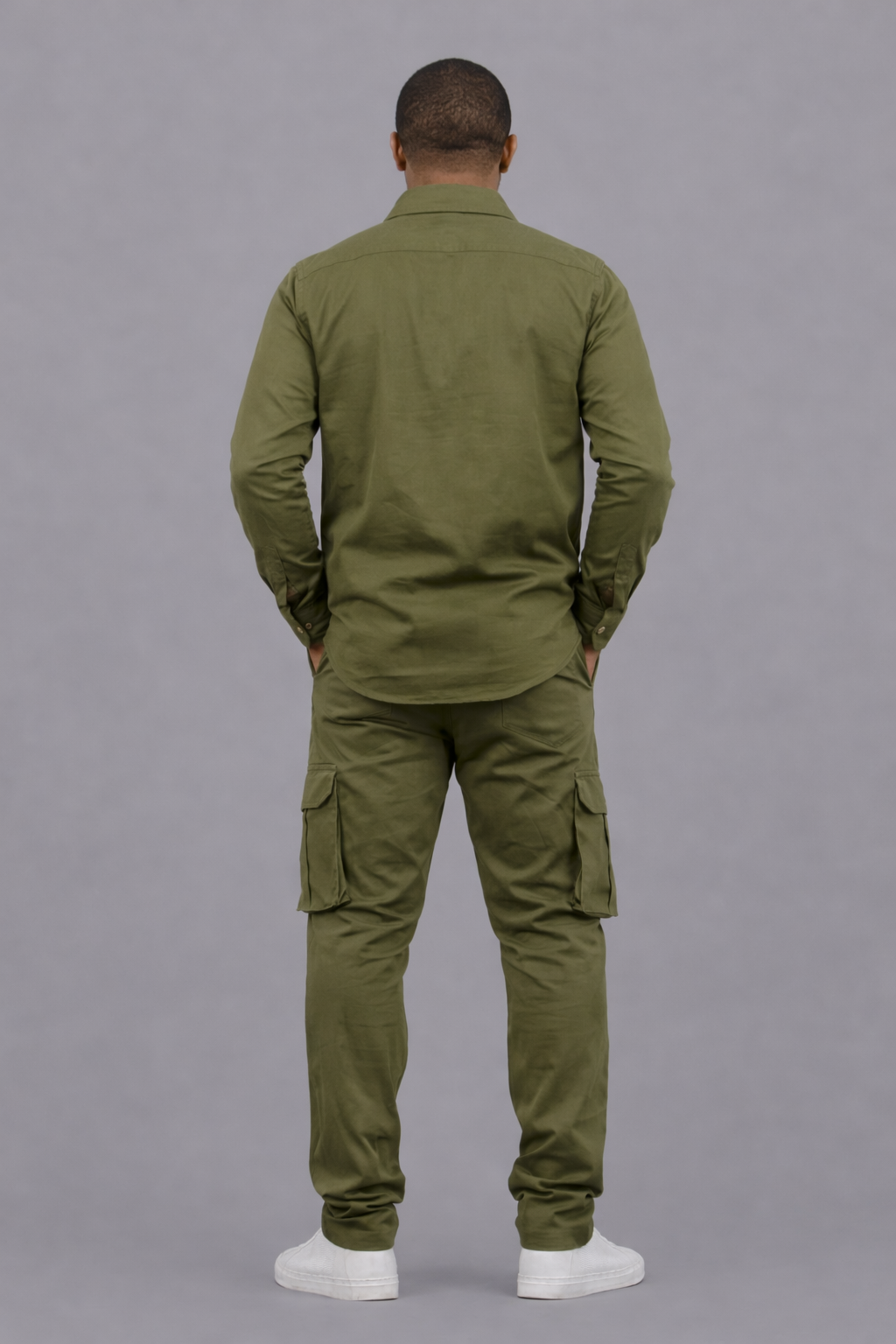 Cotton Twill Shirt &amp; Cargo Pants Set
