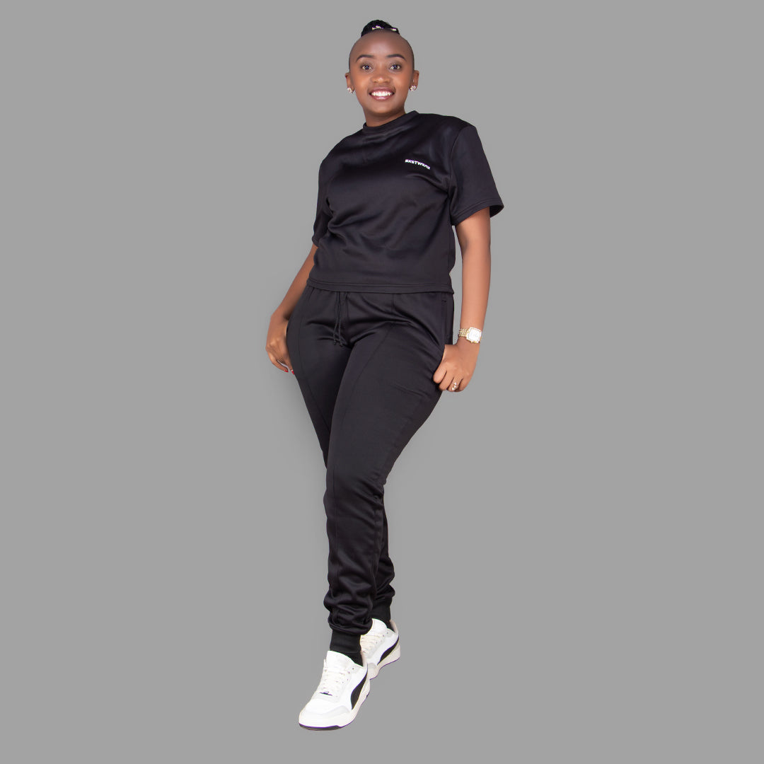 Women's Softshell Black T-Shirt Set