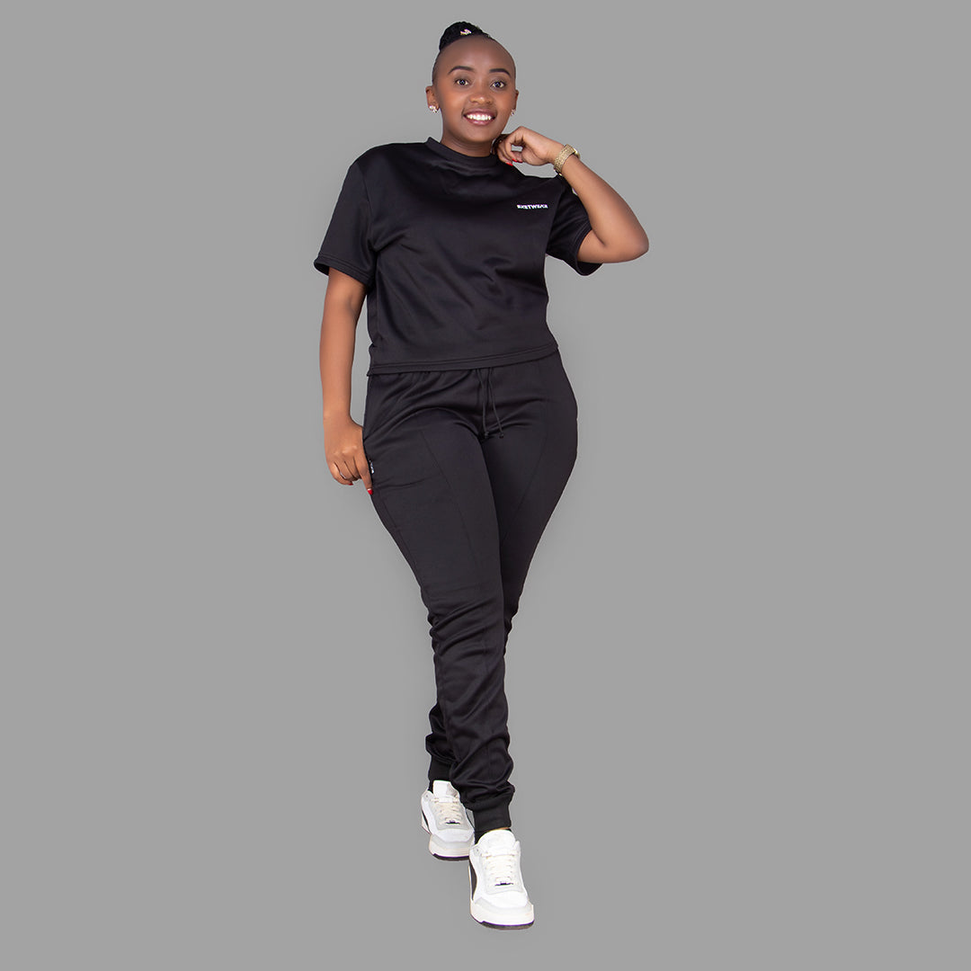 Women's Softshell Black T-Shirt Set