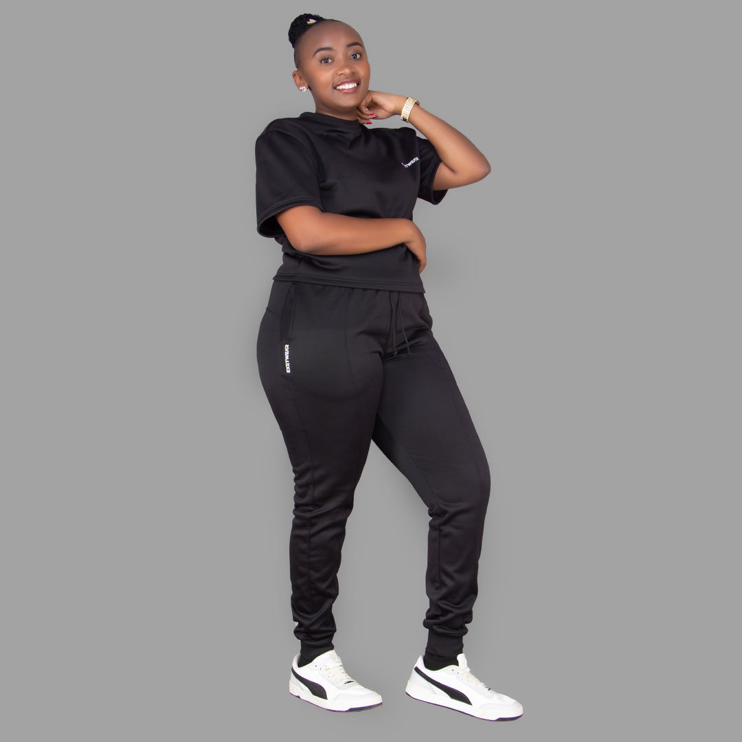 Women's Softshell Black T-Shirt Set