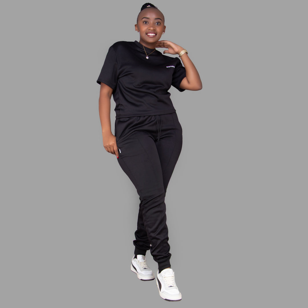 Women's Softshell Black T-Shirt Set