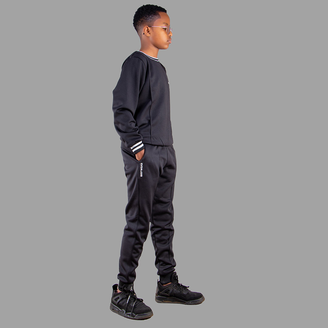 Boy's Black Tech Fleece Jogger Set