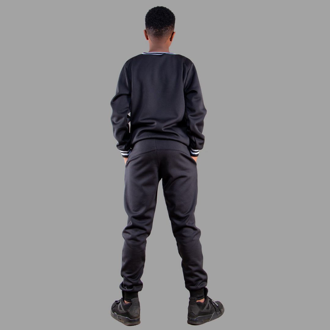 Boy's Black Tech Fleece Jogger Set