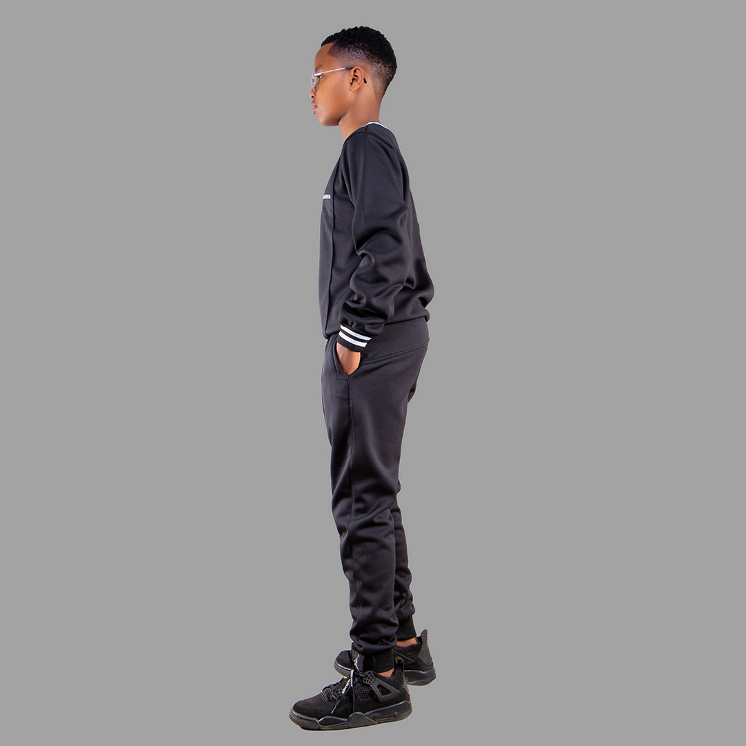 Boy's Black Tech Fleece Jogger Set