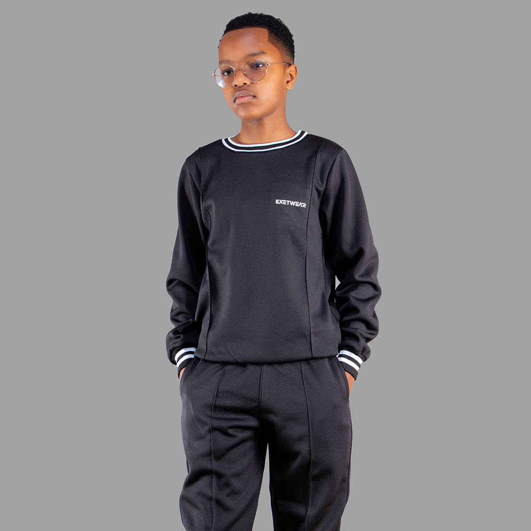 Boy's Black Tech Fleece Jogger Set