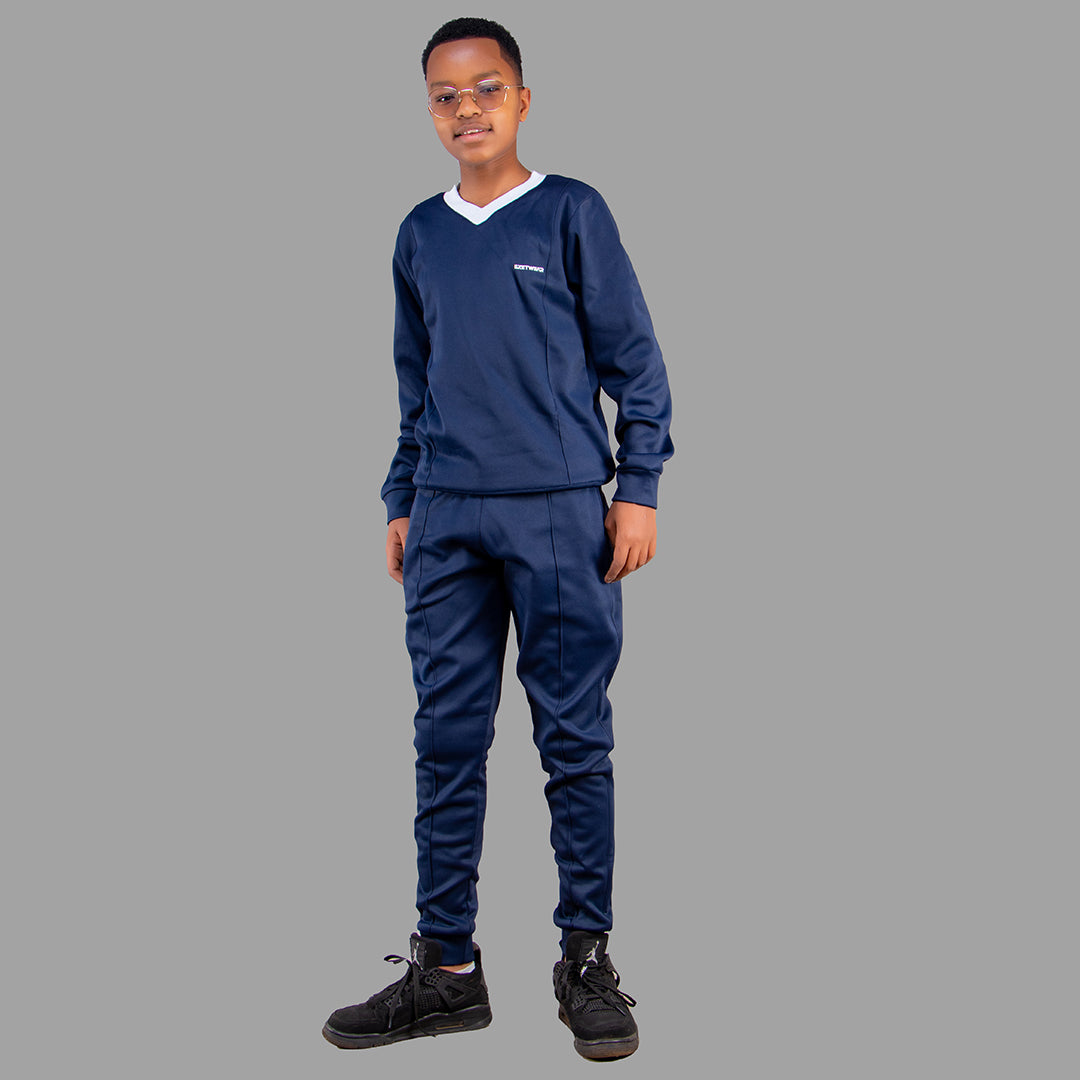 Exetwear Kids' Navy Blue sweatsuit set