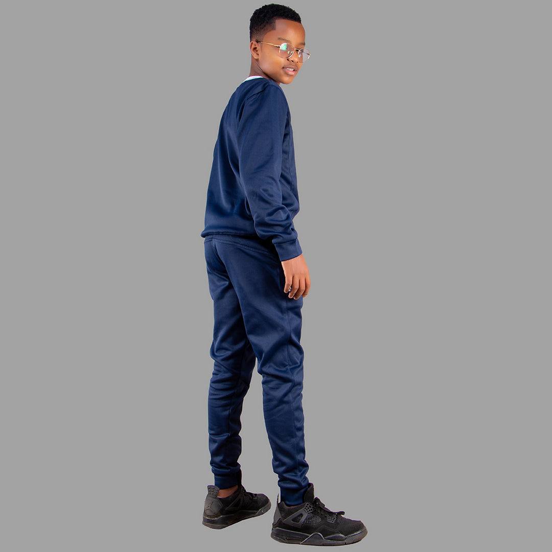 Exetwear Kids' Navy Blue sweatsuit set