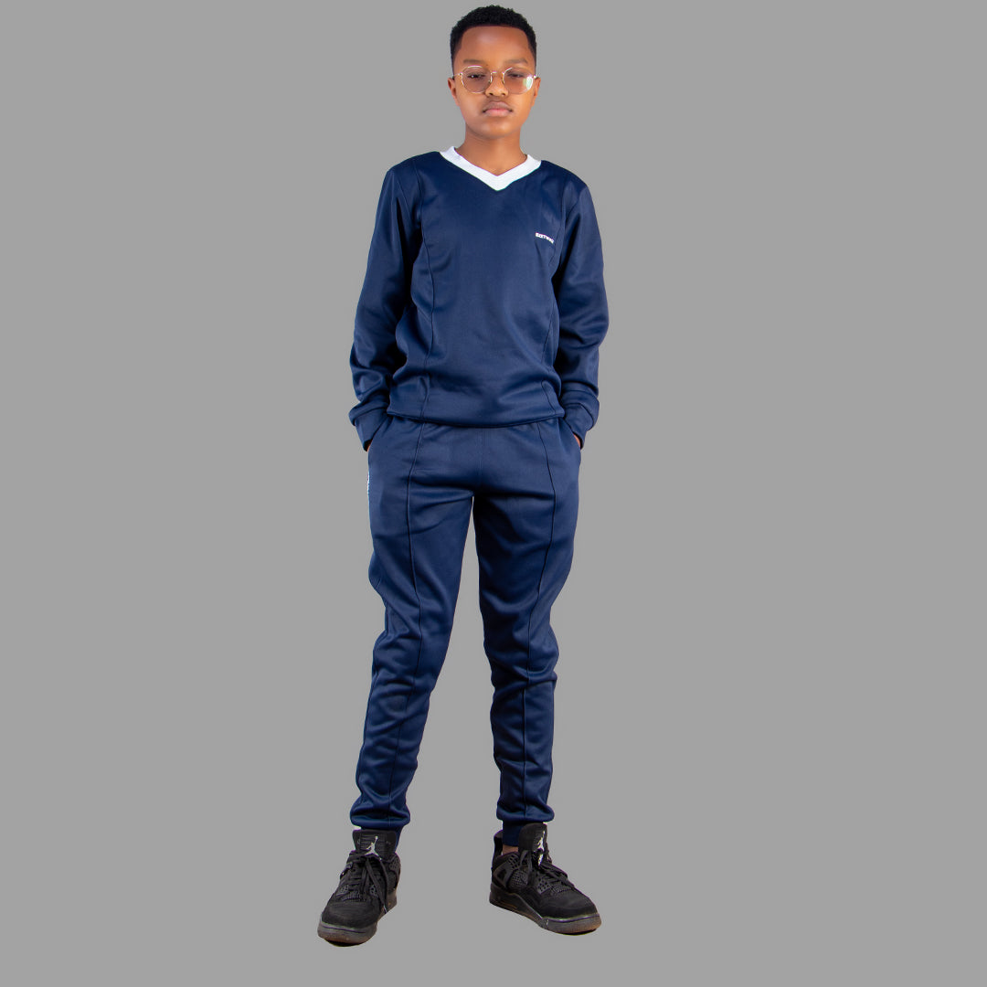 Exetwear Kids' Navy Blue sweatsuit set