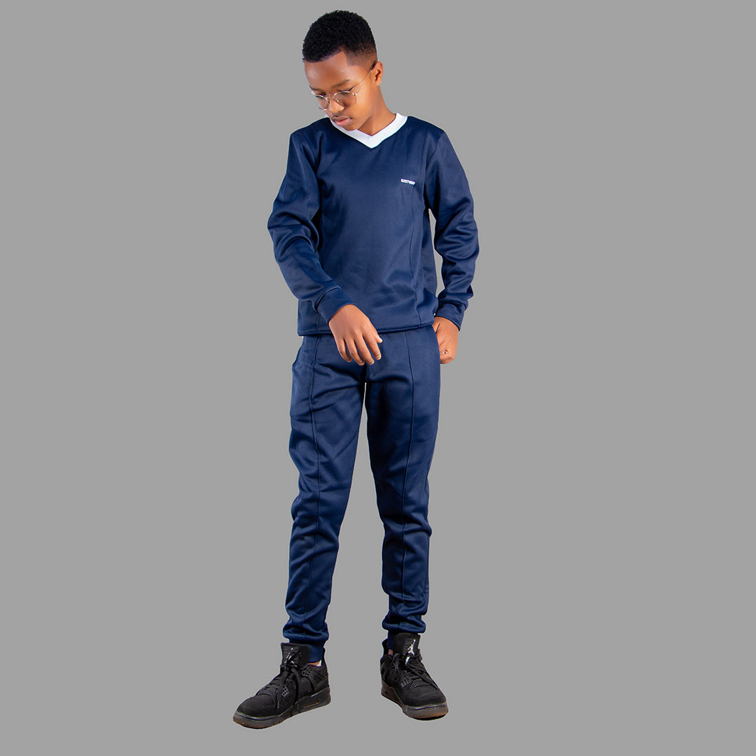 Exetwear Kids' Navy Blue sweatsuit set