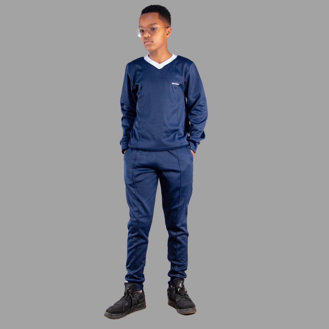 Exetwear Kids' Navy Blue sweatsuit set