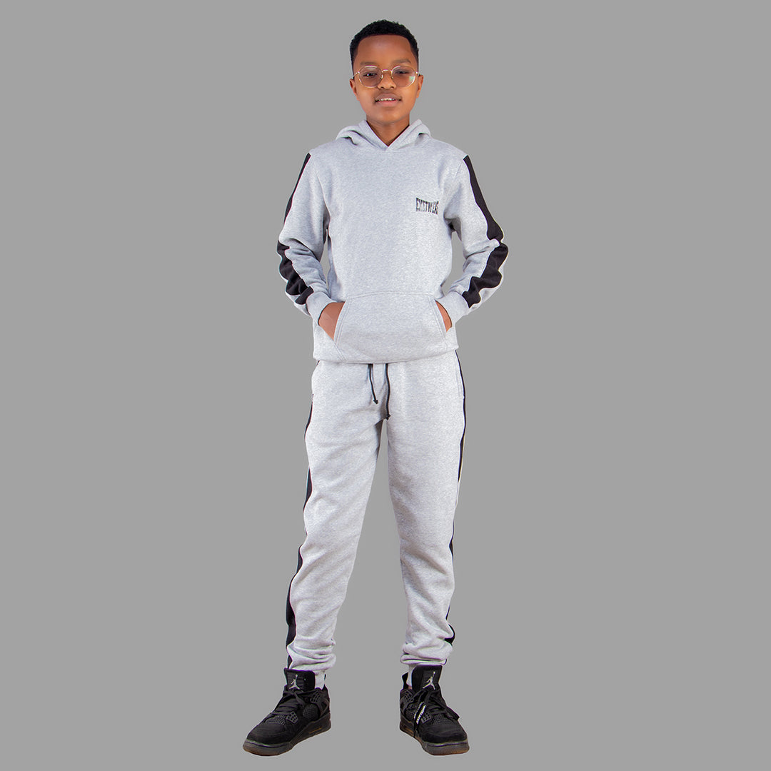 Exetwear Kids Light Grey Hoodie Set