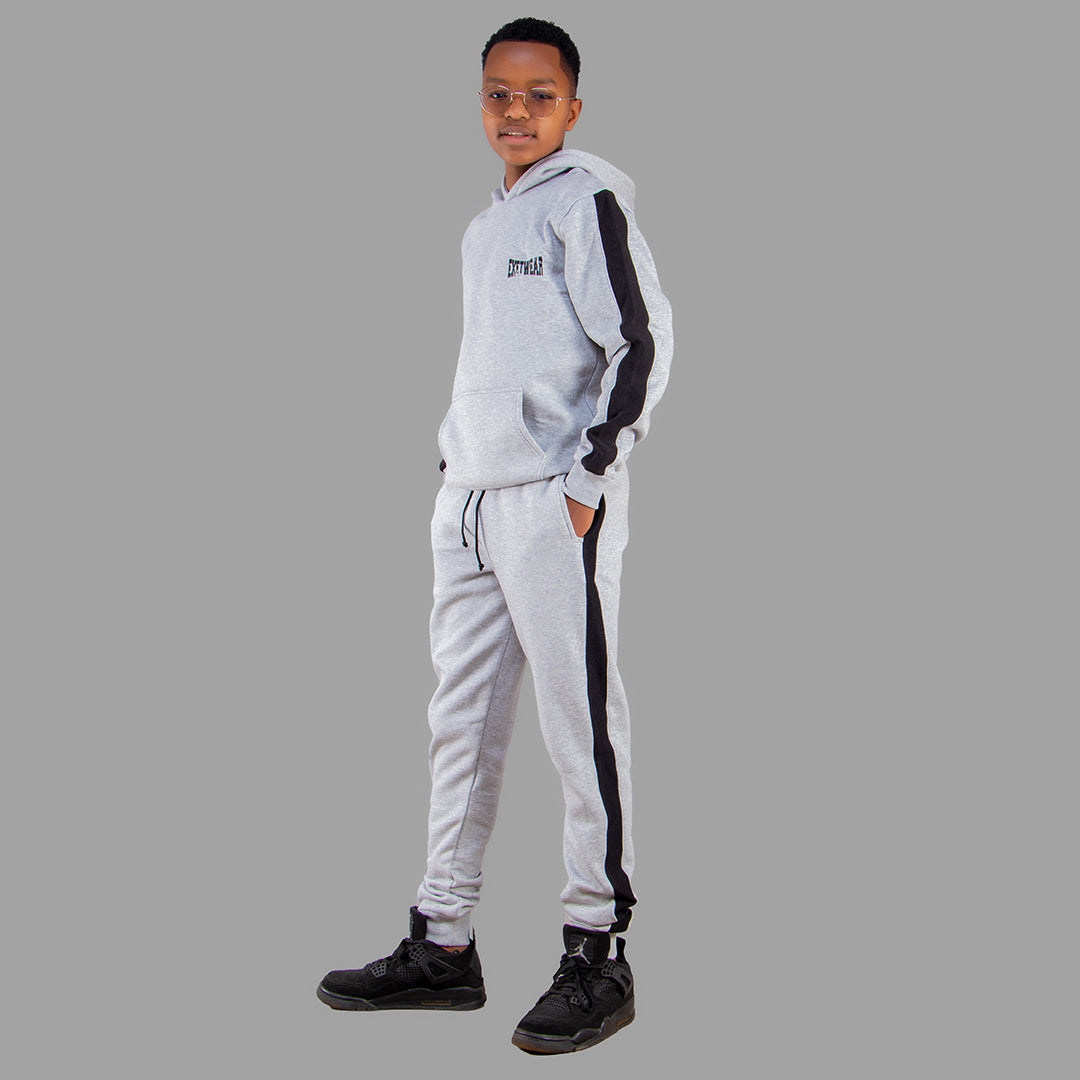 Exetwear Kids Light Grey Hoodie Set