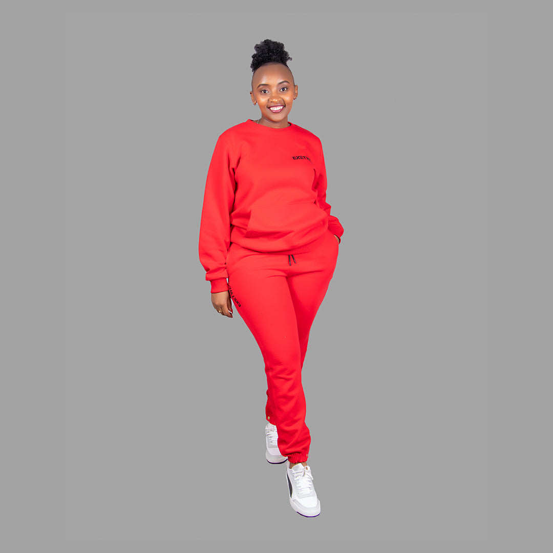 Women Sweatshirt Set (Red)