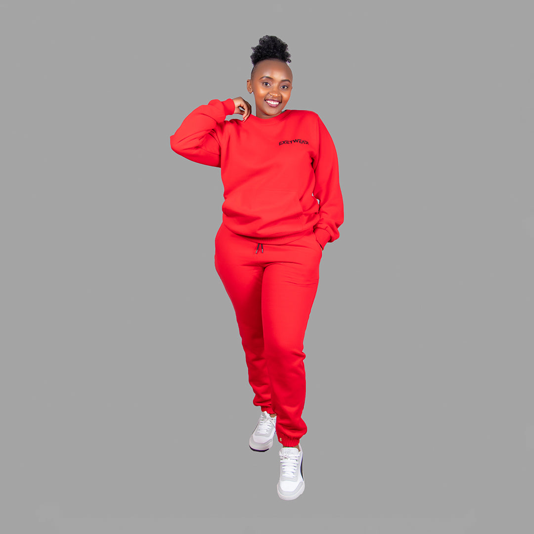 Women Sweatshirt Set (Red)