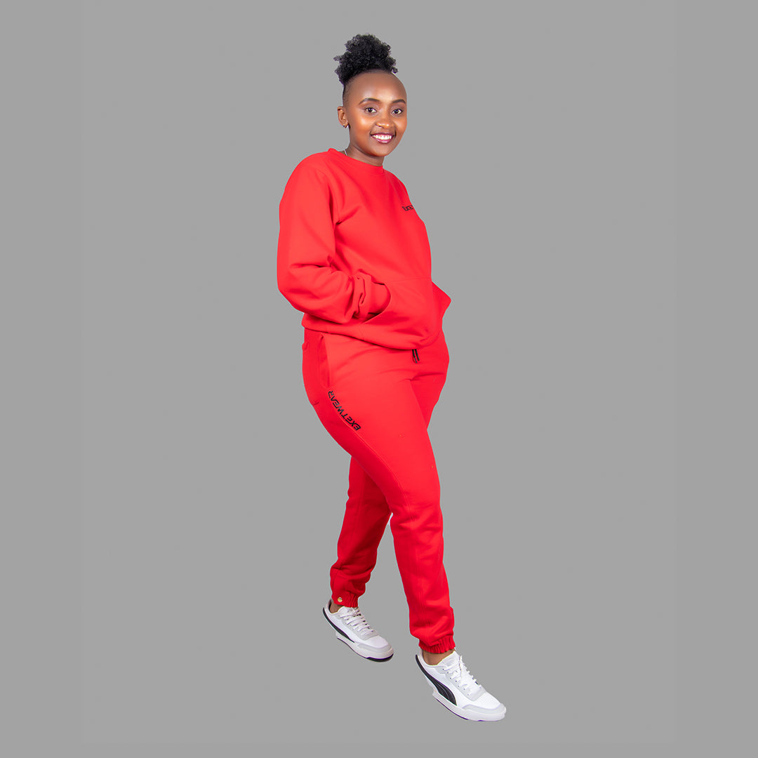 Women Sweatshirt Set (Red)