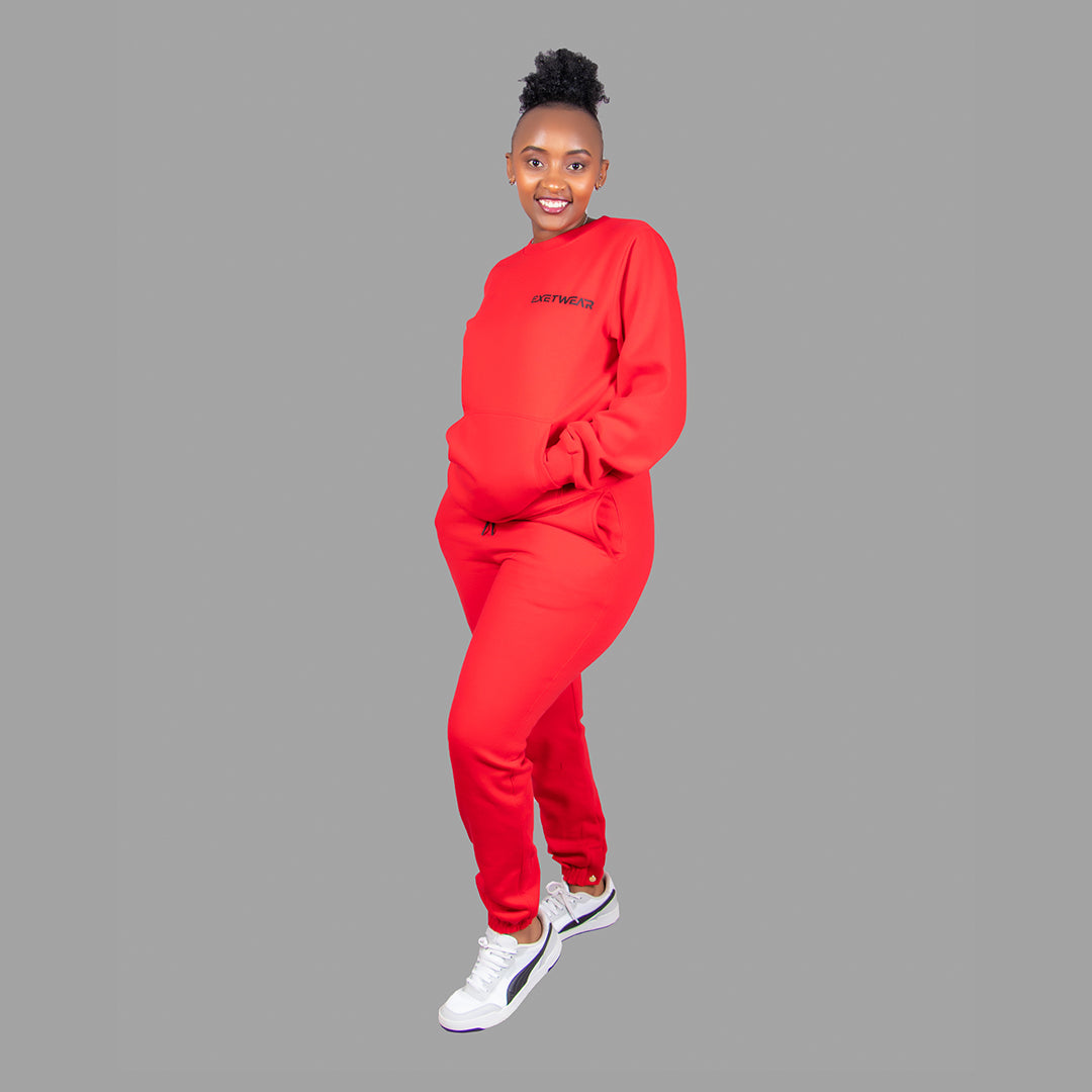 Women Sweatshirt Set (Red)