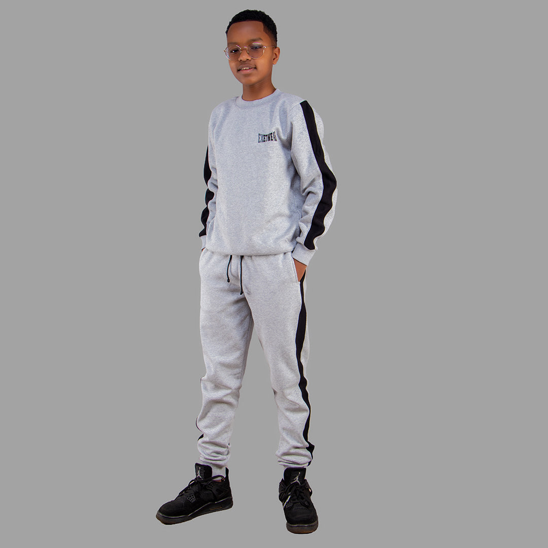 Exetwear Kids Light Grey Sweatshirt Set