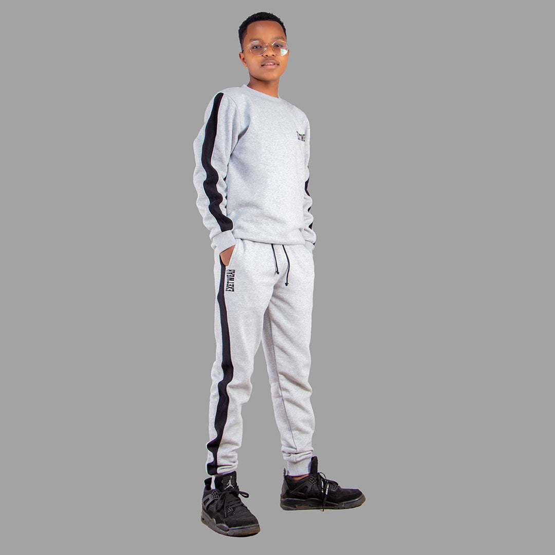 Exetwear Kids Light Grey Sweatshirt Set