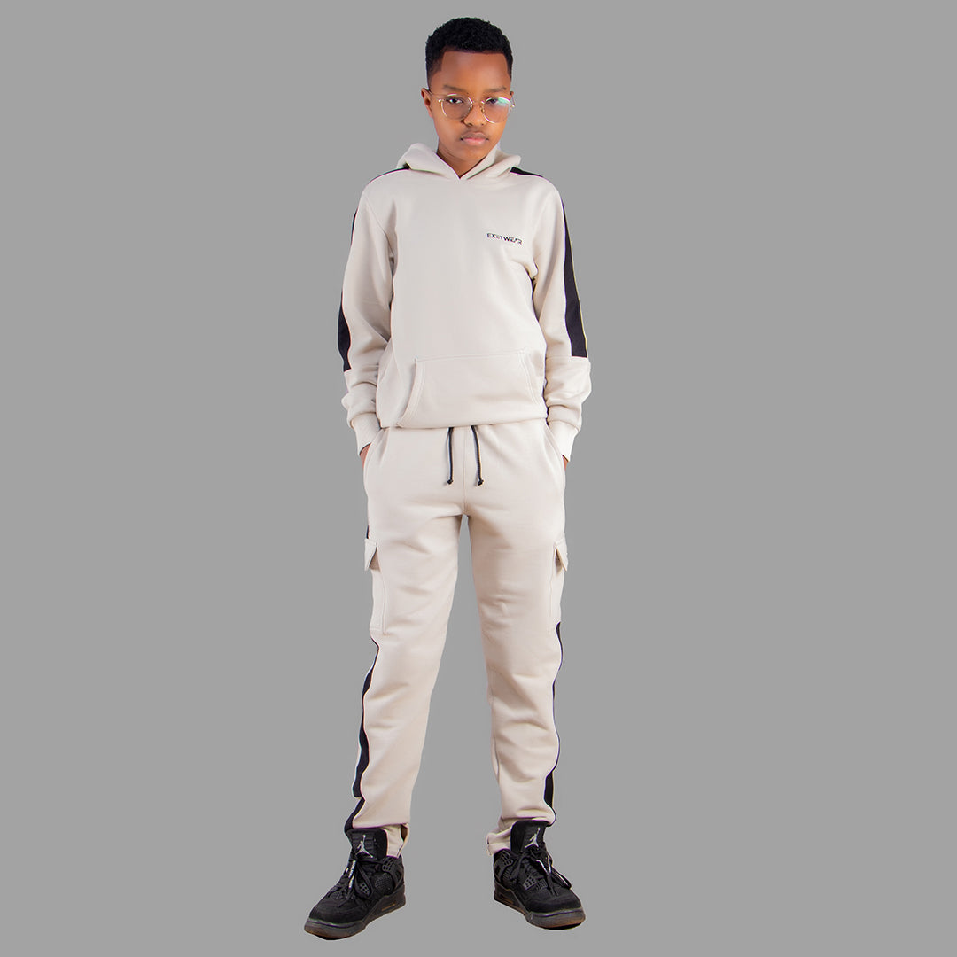 Exetwear Beige Hoodie Set