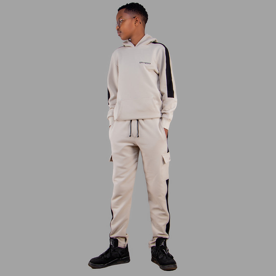 Exetwear Beige Hoodie Set