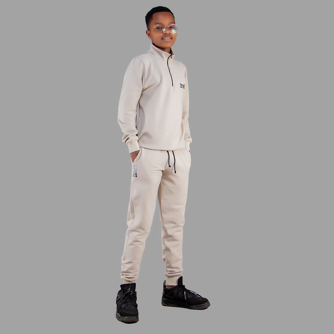 Exetwear Kids' Beige Sweatshirt Set