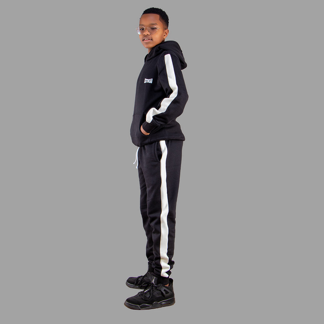 Exetwear Kids Black Hoddie Set