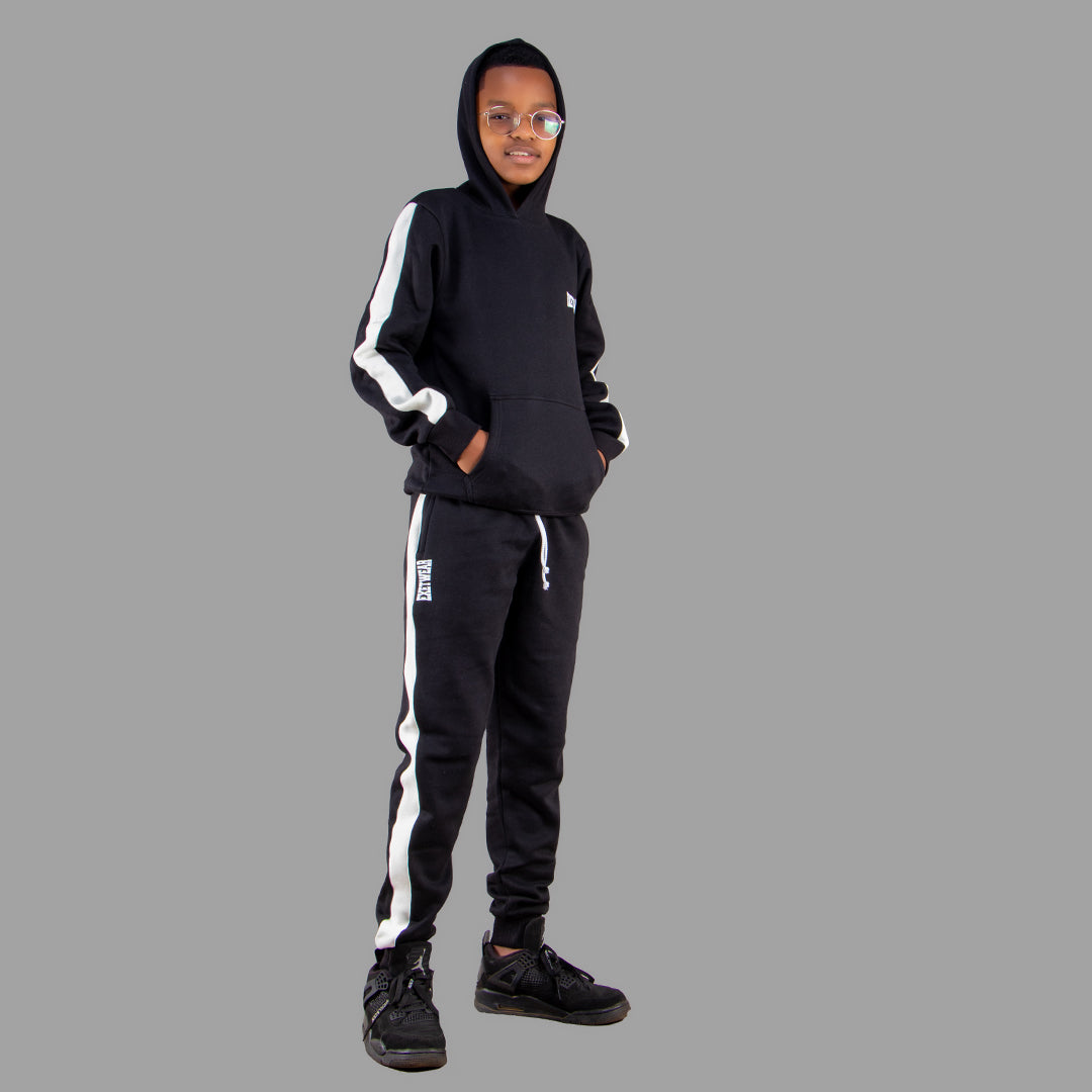 Exetwear Kids Black Hoddie Set