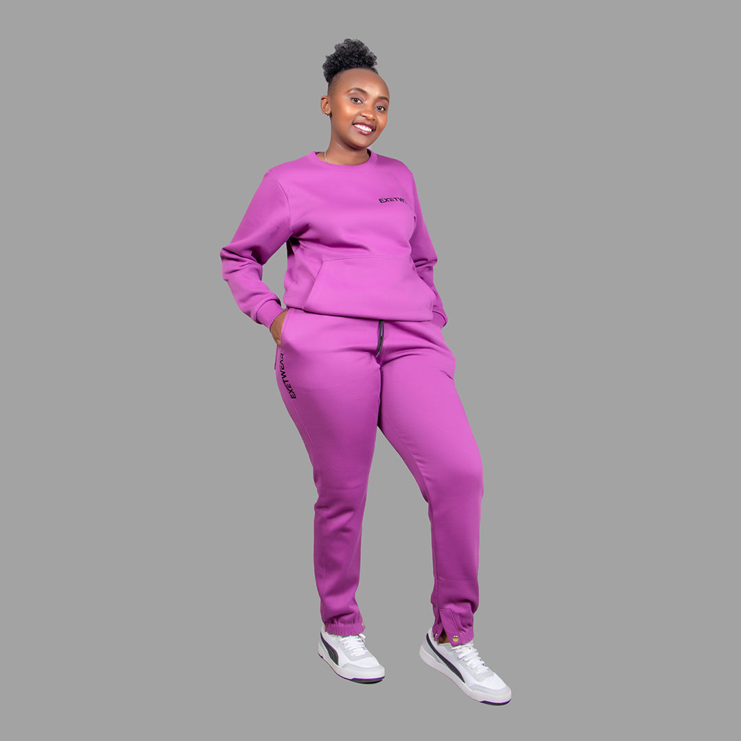 Women Sweatshirt Set (Lilac Purple)