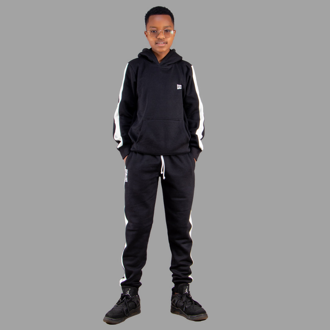 Exetwear Kids Black Hoddie Set