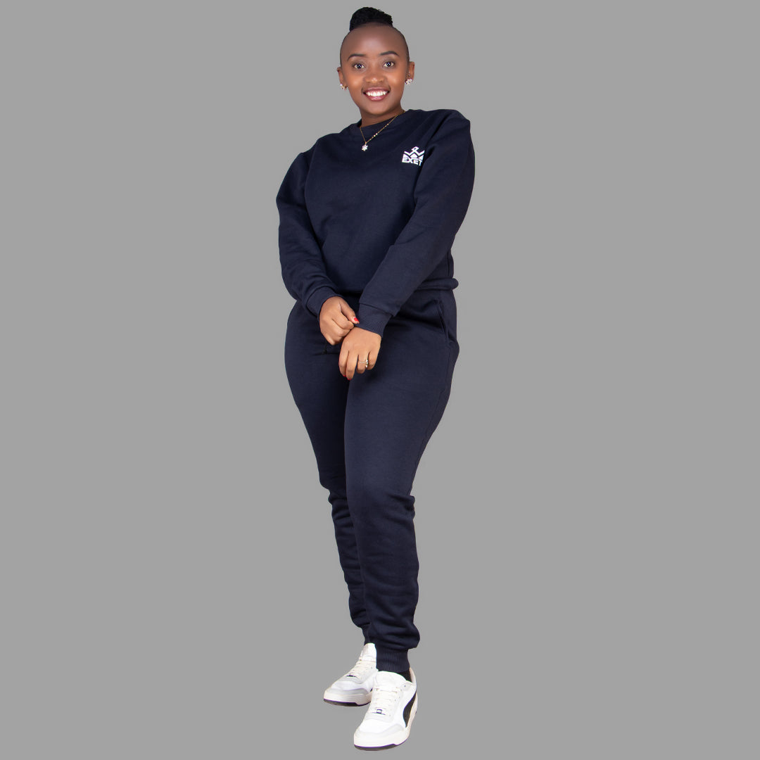 Women's Dark Navy Blue Sweatshirt Set