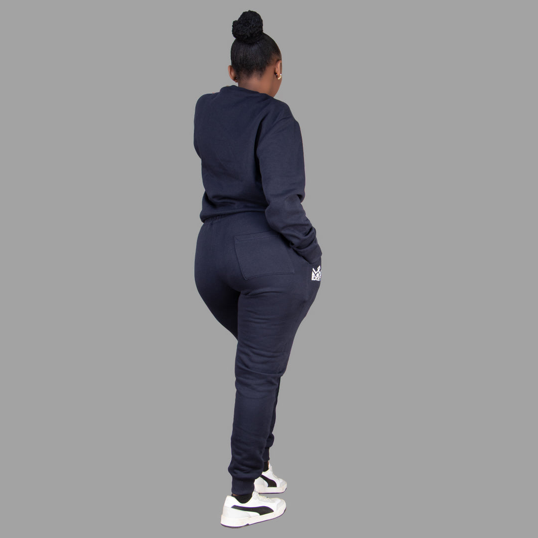 Women's Dark Navy Blue Sweatshirt Set