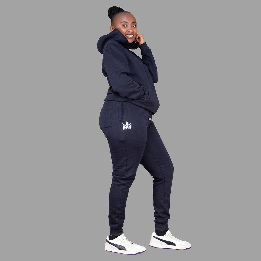 Women's Dark Navy Blue Hoodie Set