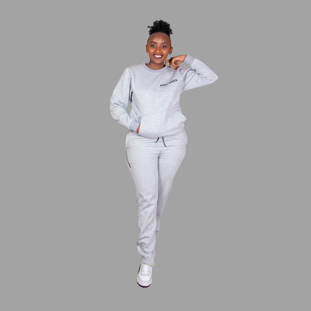 Women Sweatshirt Set (Light Grey)