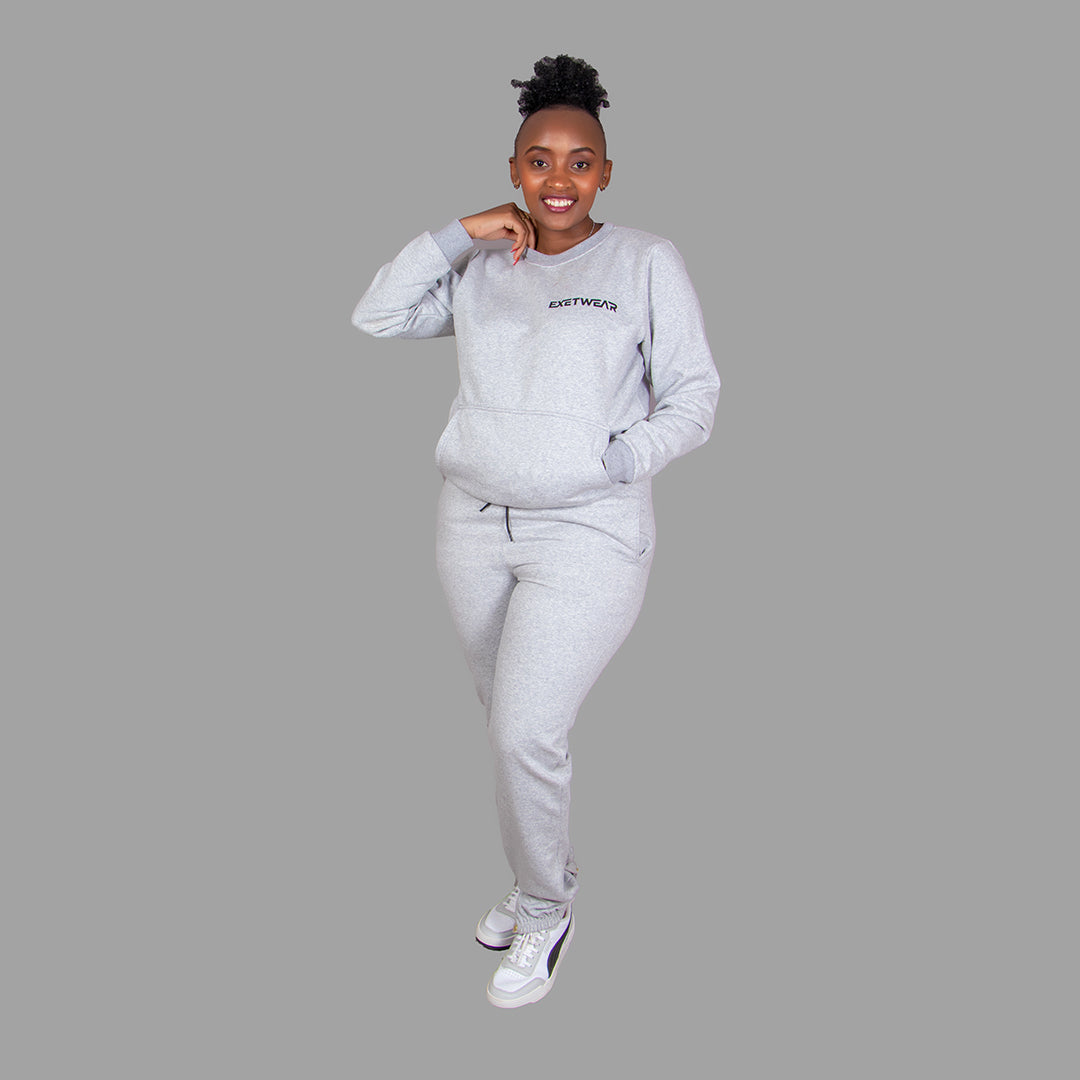 Women Sweatshirt Set (Light Grey)