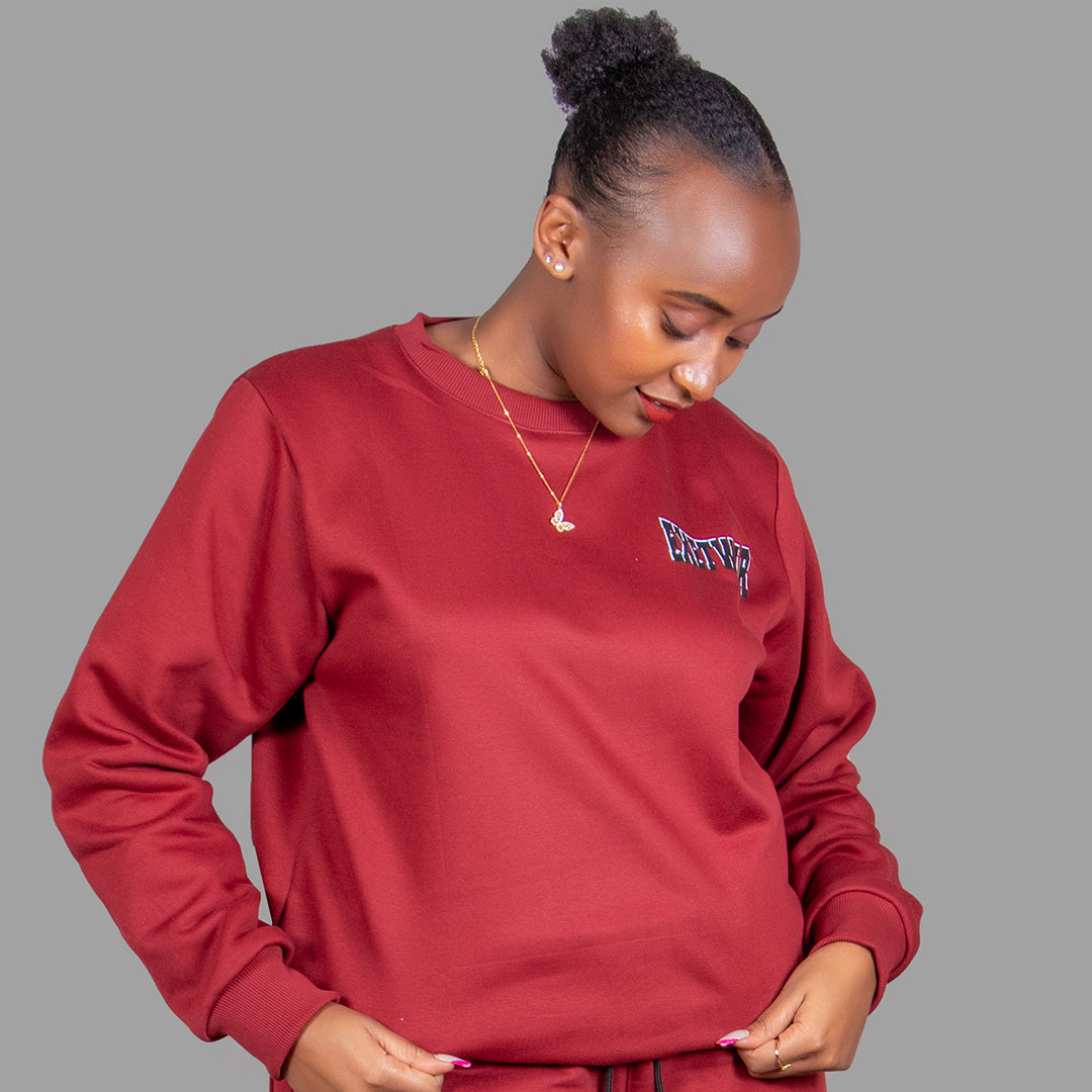 Women sweatshirt set (Maroon)