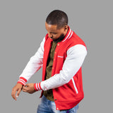 Men College Jacket (Red/White Sleeves)