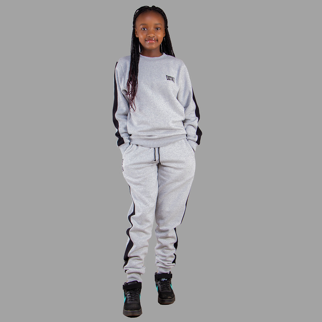 Kids Light Grey Sweatshirt Set