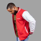 Men College Jacket (Red/White Sleeves)