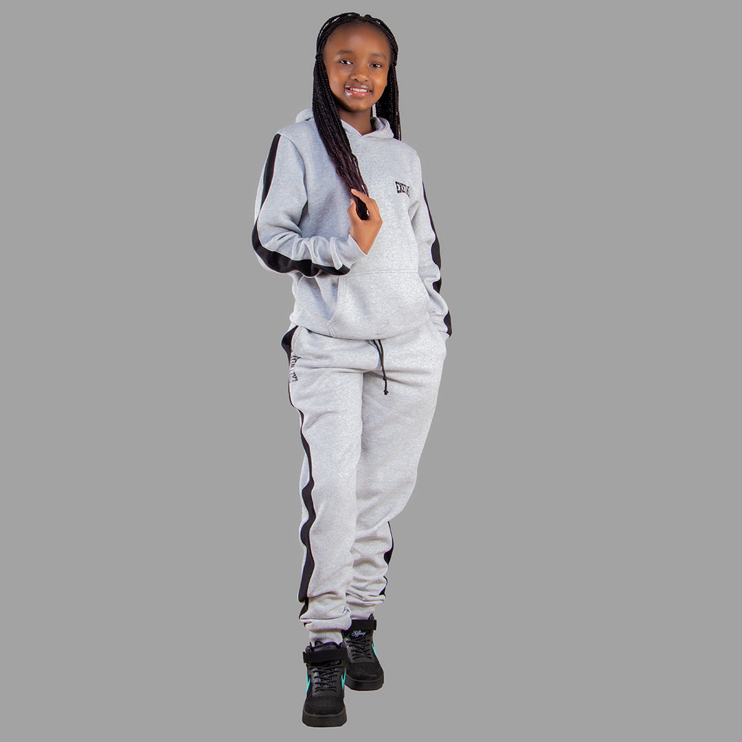 Kids Light Grey Hoodie Set