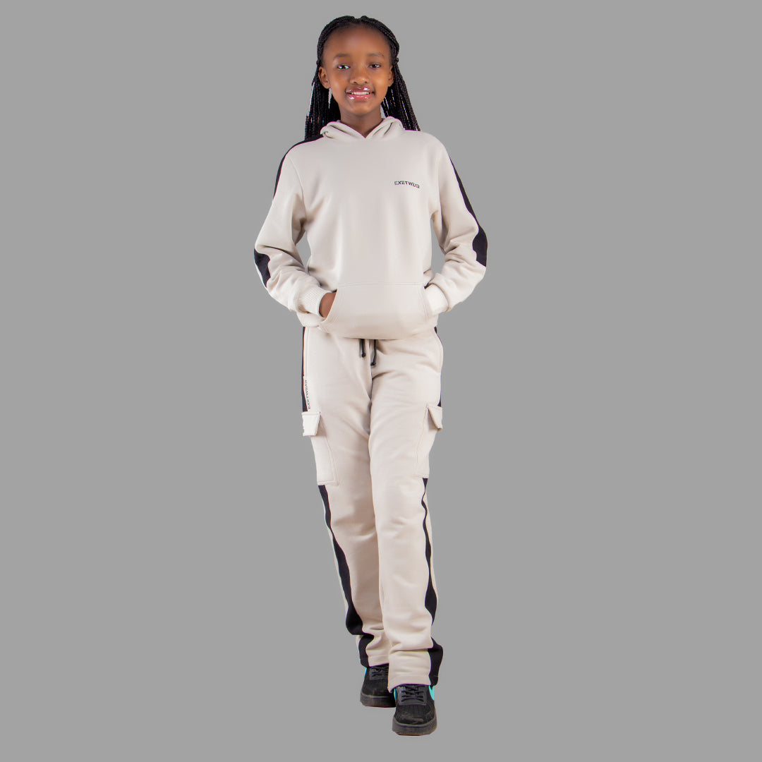 Kids' Beige Hoodie Set