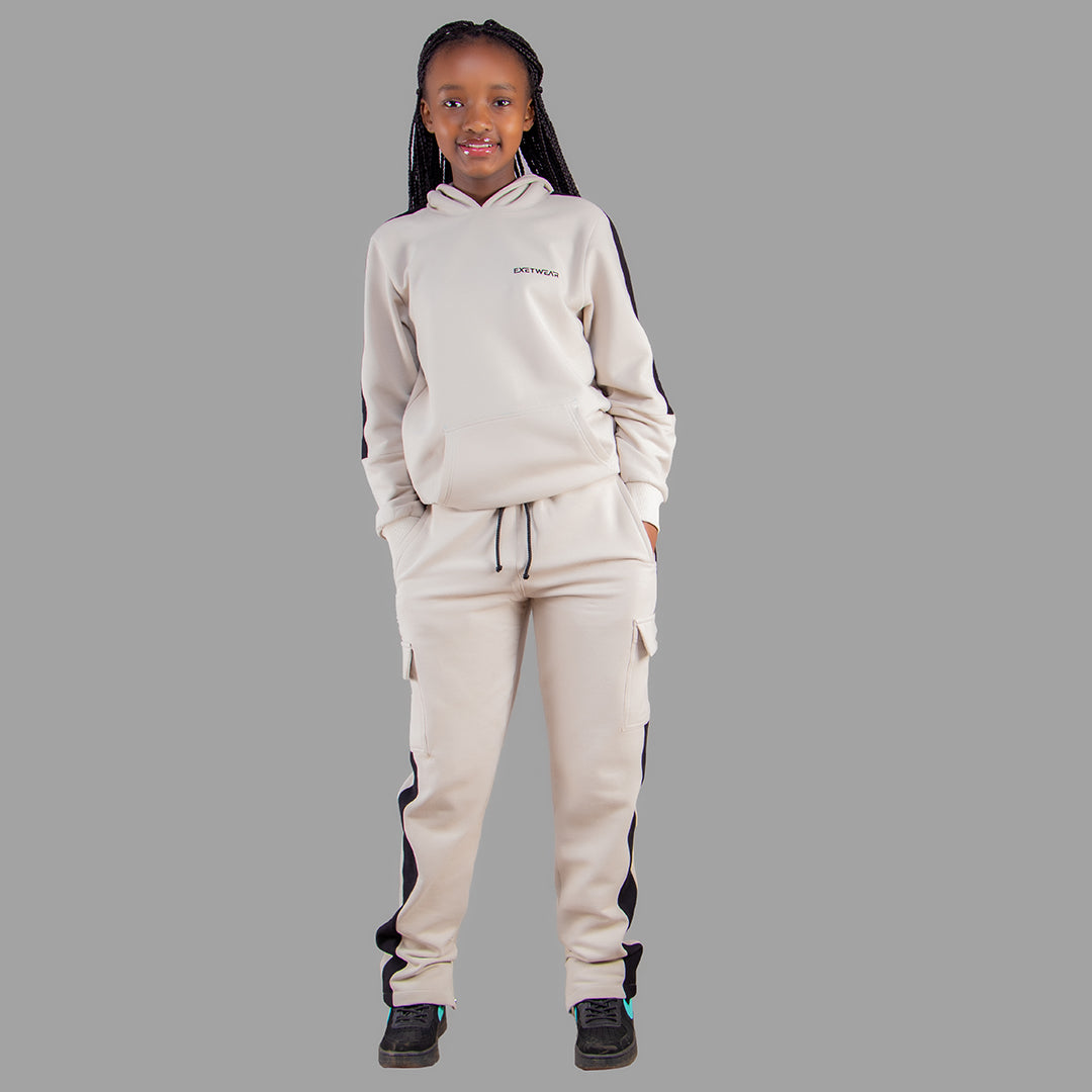 Kids' Beige Hoodie Set