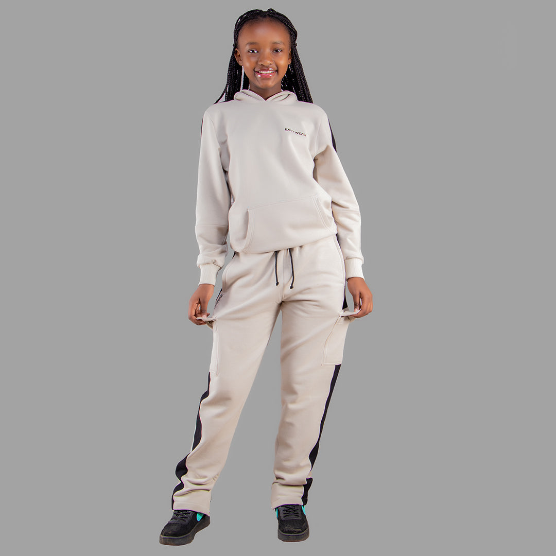 Kids' Beige Hoodie Set