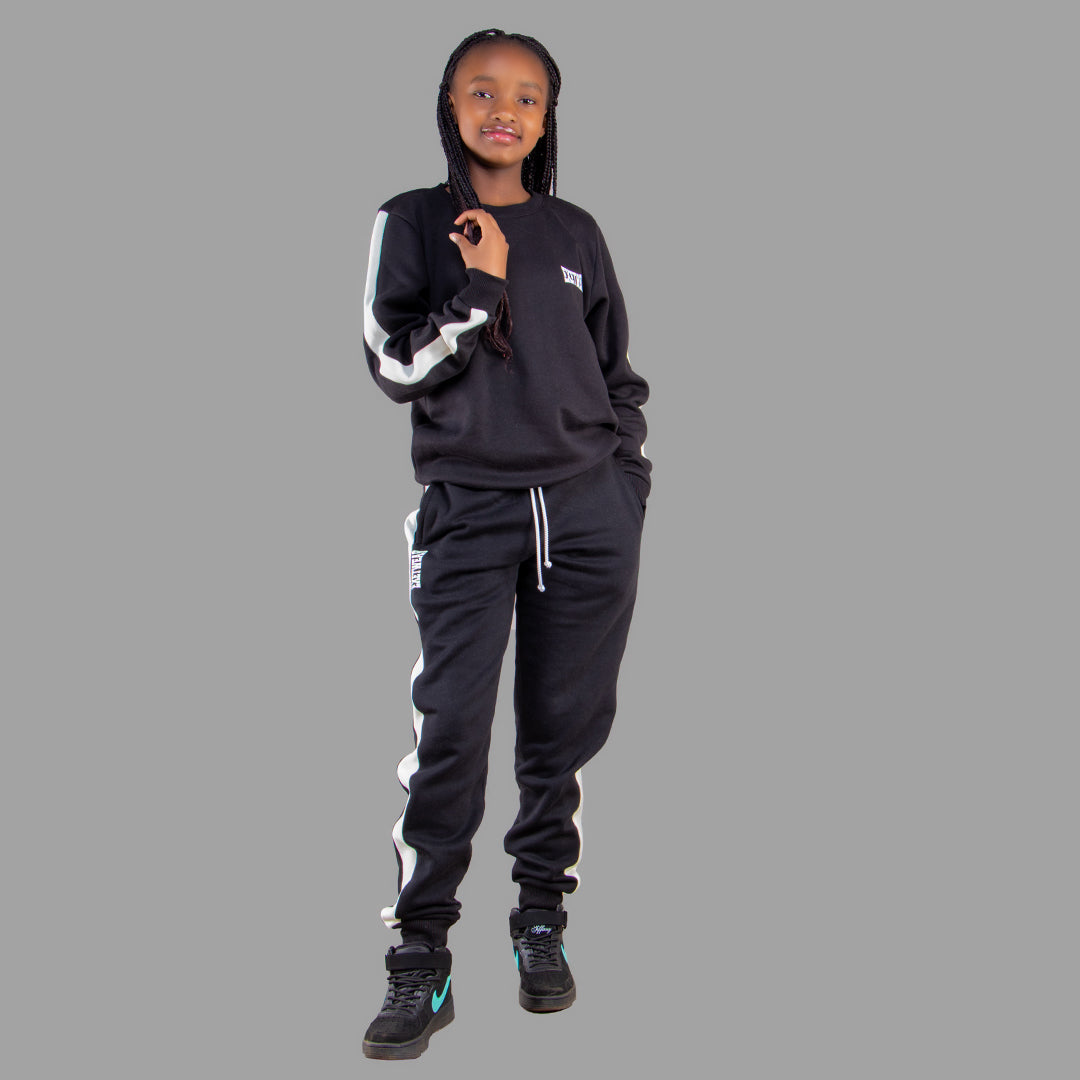 Kids Black Sweatshirt Set