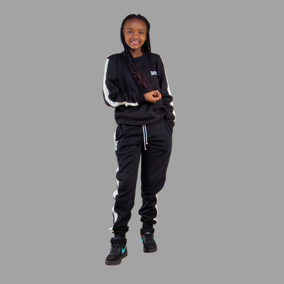 Kids Black Sweatshirt Set