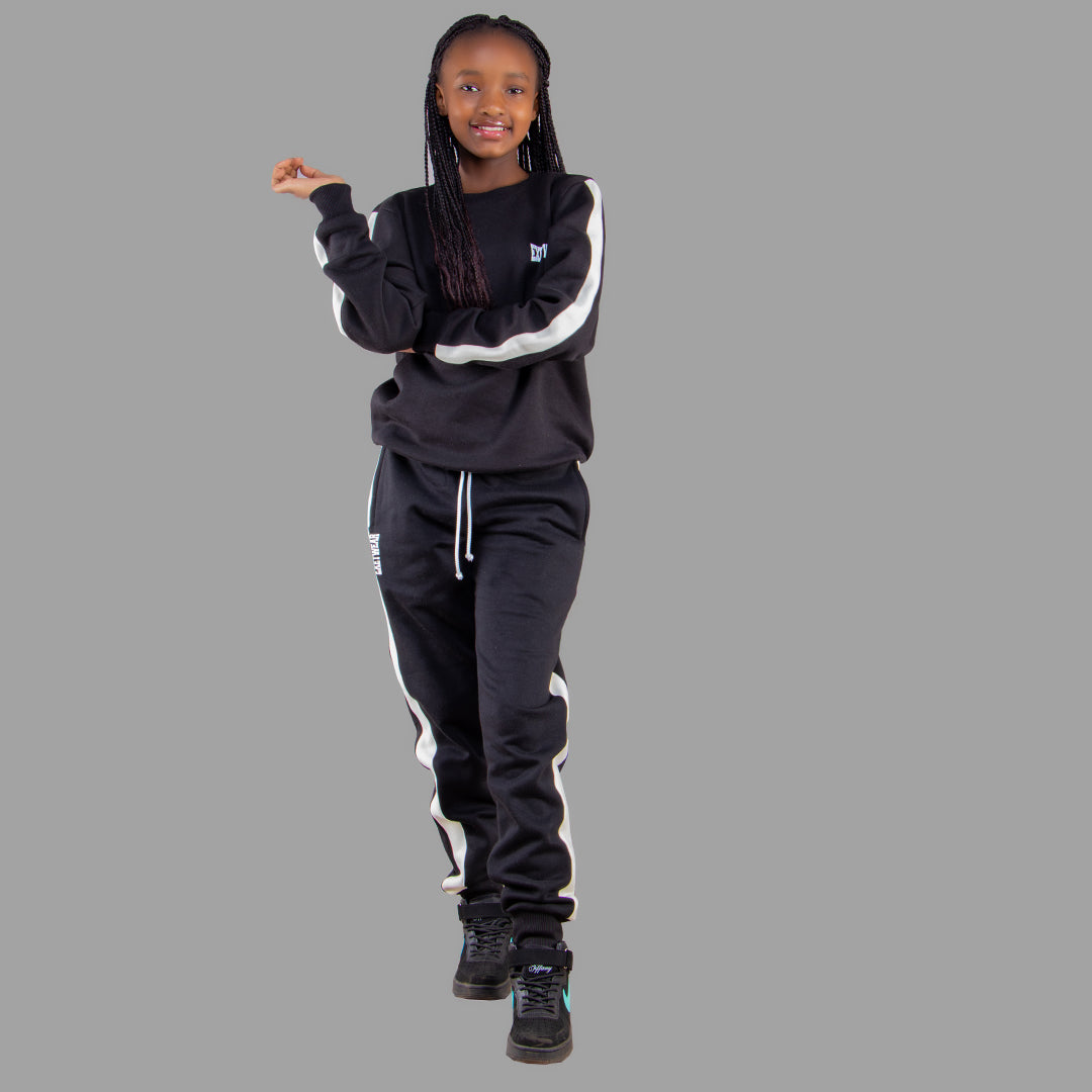 Kids Black Sweatshirt Set