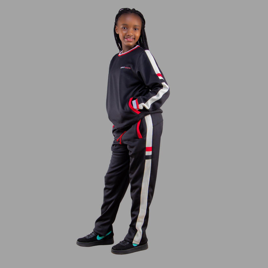 Kids' BLACK SWEATSUIT SET