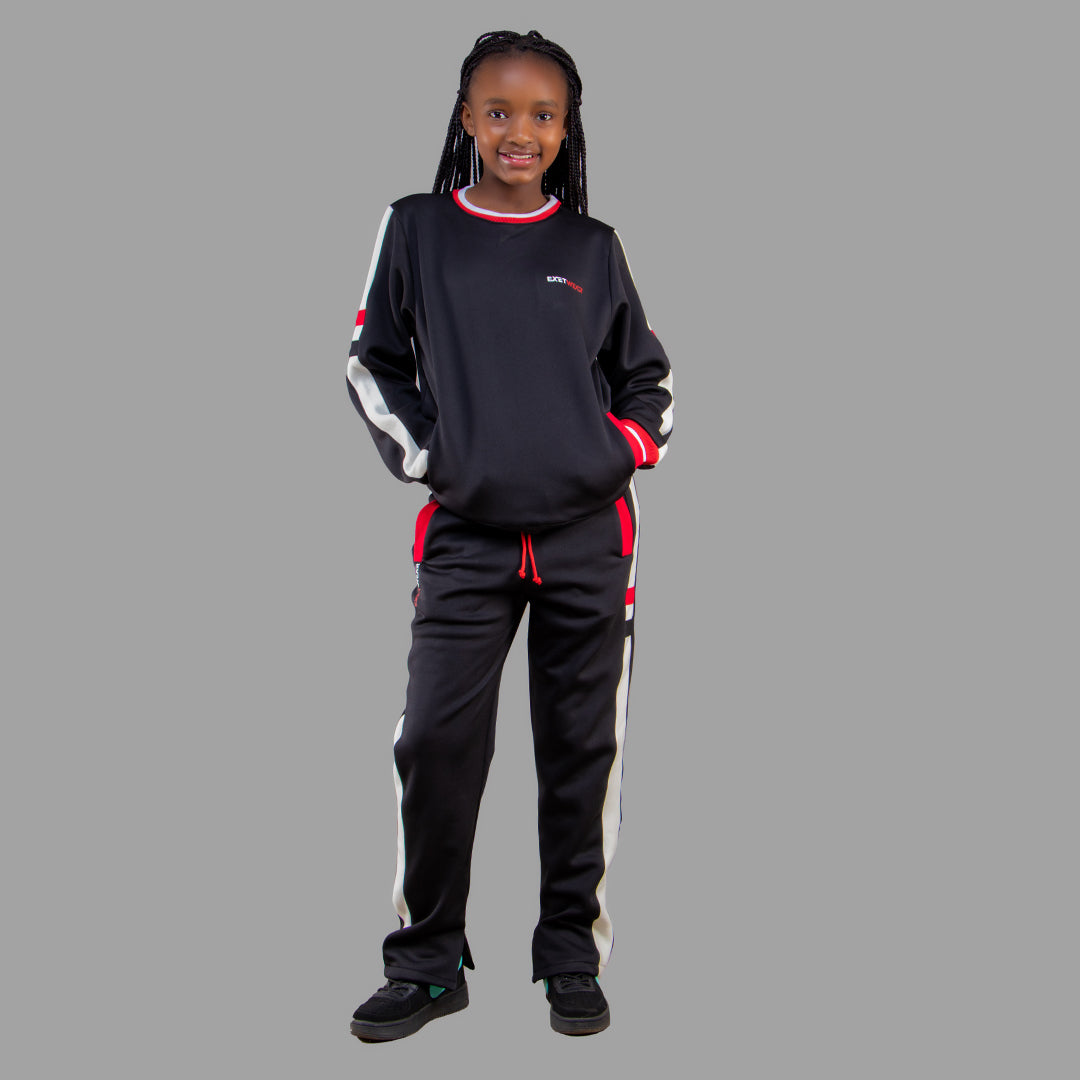 Kids' BLACK SWEATSUIT SET